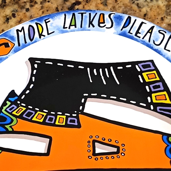 "LATKES" Appetizer Serving Platter. By, Jessica Sporn 2015. Beautiful Colors. - Picture 7 of 15